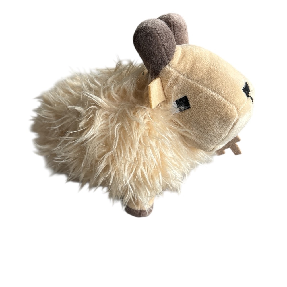 Mattel Minecraft Goat Plush Cream and Brown Stuffed Animal, Approximately 8”